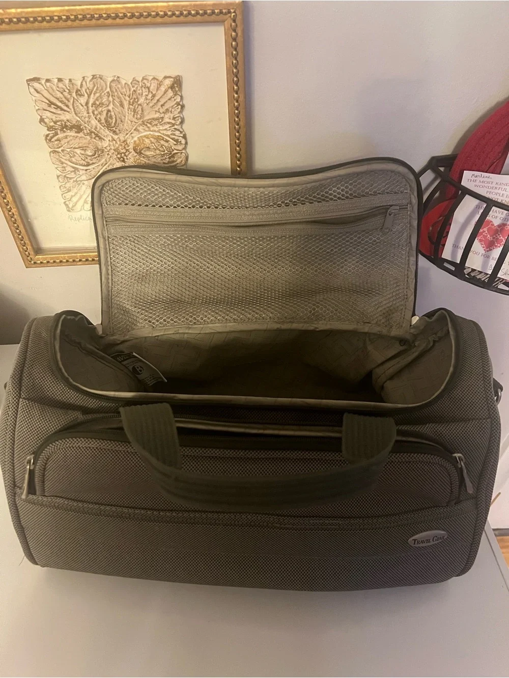 Travel Duffel Bag in Dark Gray - Men's Carry-On Weekend Bag